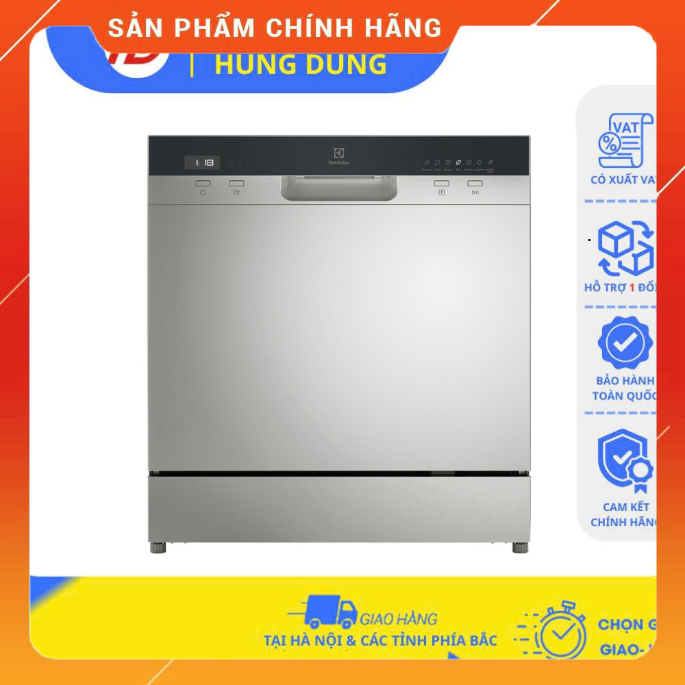 Sale Máy rửa chén bát mini Electrolux Công Nghệ Sấy Diệt Khuẩn 8 Bộ EFC3862MS free