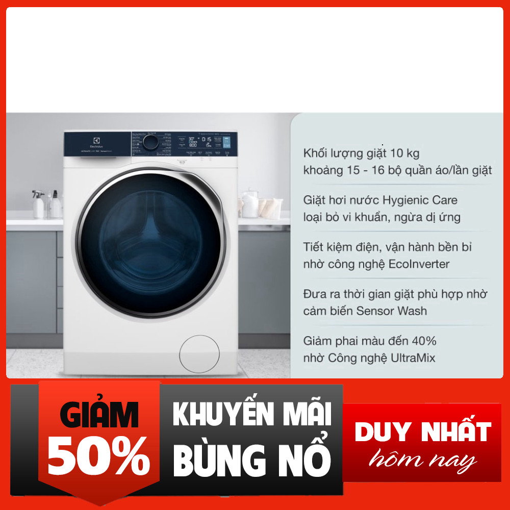Sale  Máy Giặt Electrolux Inverter 10kg Công Suất Cao 10kg EWF1042Q7WB free ship