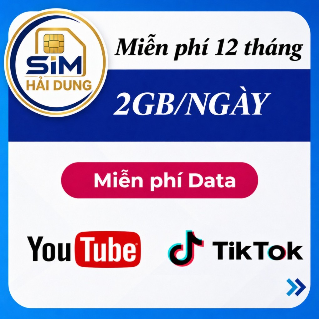 Sim Vinaphone SODA125 Ngày 2GB Miễn Phí 1 Năm - Miễn Phí Tỷ GB Titok Youtube - Sim Lắp Xe Oto