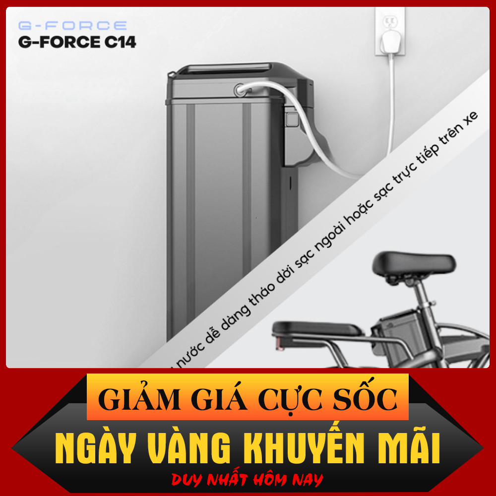 ib đặt hàng_ Xe đạp điện trợ lực GForce C14 gấp gọn bỏ cốp tiện lợi. Xe đạp trợ lực  động cơ 400w. B