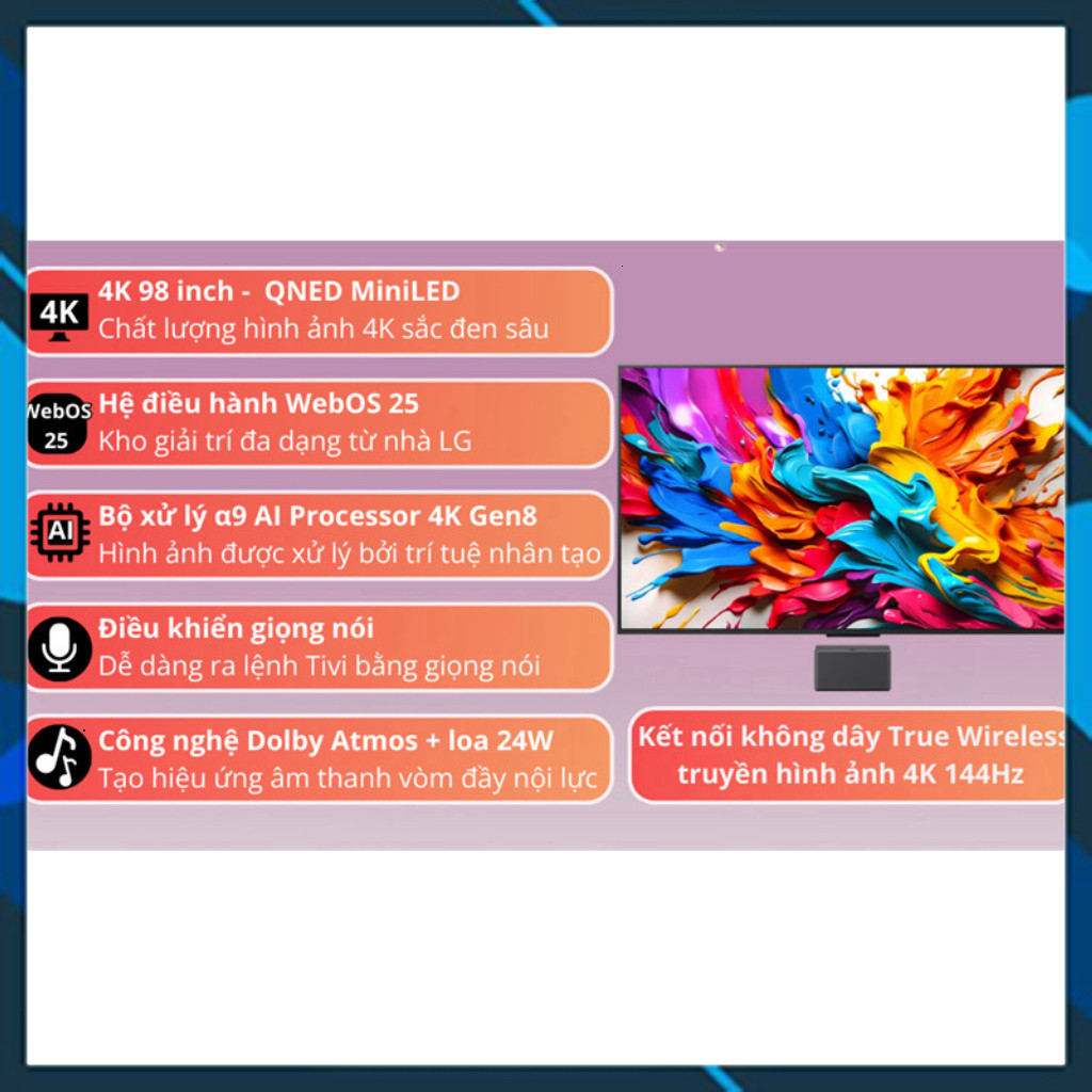 ib shop đặt nhanh✨ Smart TV Kết Nối Không Dây LG QNED evo AI MiniLED 86 Inch 86QNED9MASA 2025  Indon