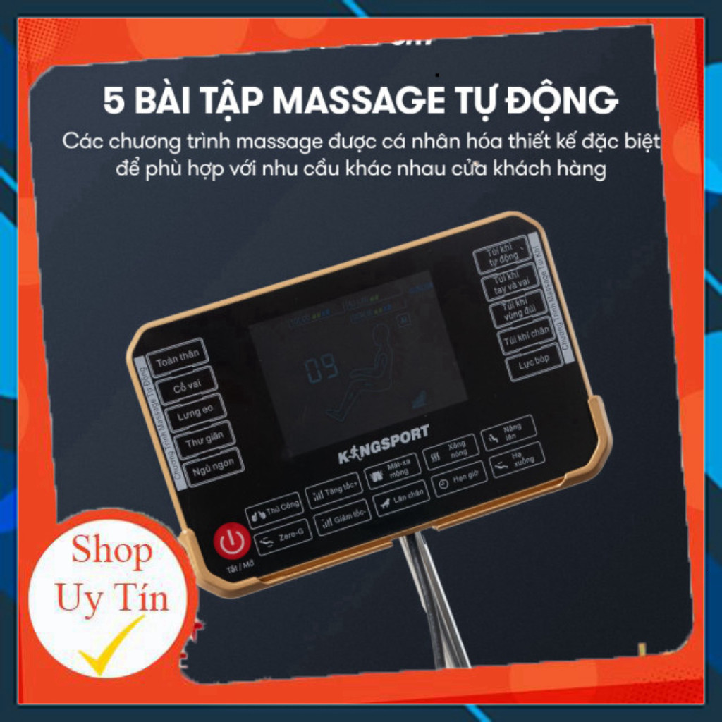 hàng_ [KOL  CHỈ GIAO HCM] Ghế massage KINGSPORT G77 New màu sắc hiện đại, điều khiển bằng giọng nói 