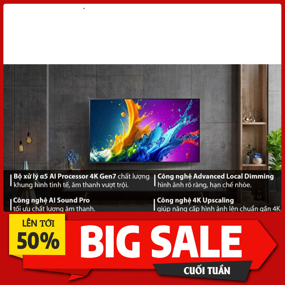 IB SHOP_ Smart Tivi QNED LG 4K 43 inch 43QNED80TSA 2024  INDONESIA _miễn phí ship
