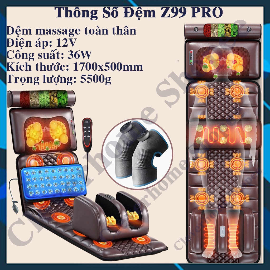 [Chuẩn ZLIFE  Có Thêu LOGO] Đệm Massage Toàn Thân ZLIFE Z99 PRO, Ghế Thảm Nệm Mát Xa Toàn Thân _hàng