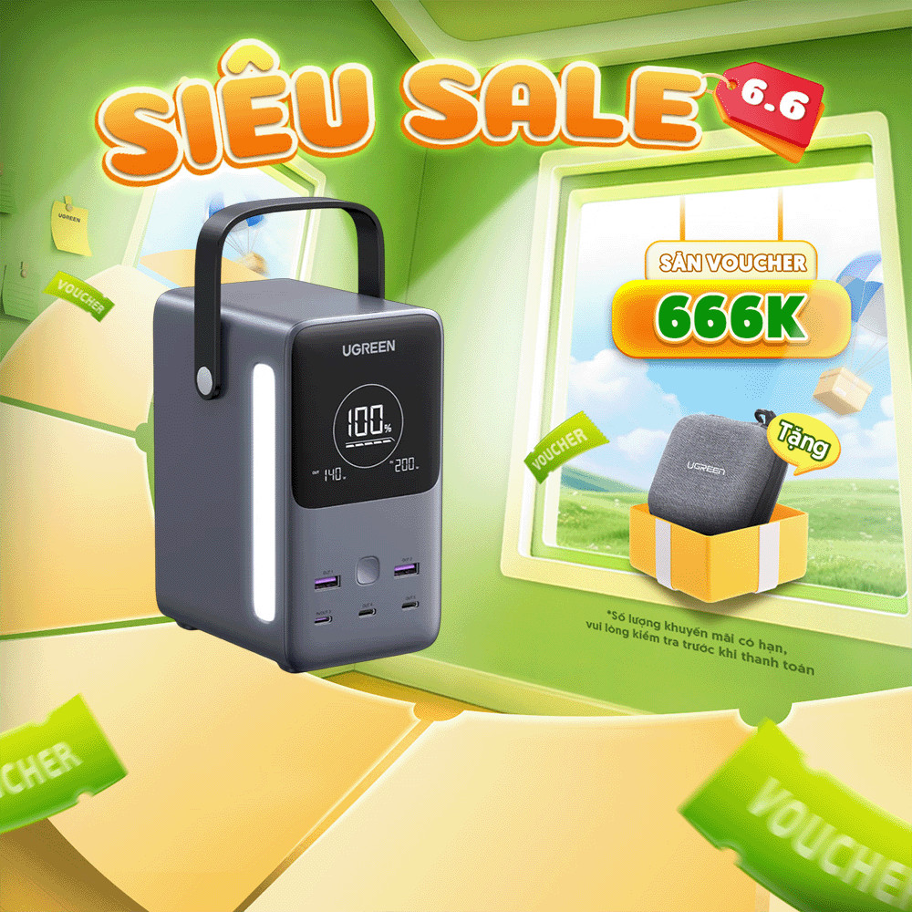Trạm sạc UGREEN 65W-300W CD268/PB770 | Sạc nhanh 5-7 cổng | Công nghệ GaN II |  Bảo hành 18 tháng 1 