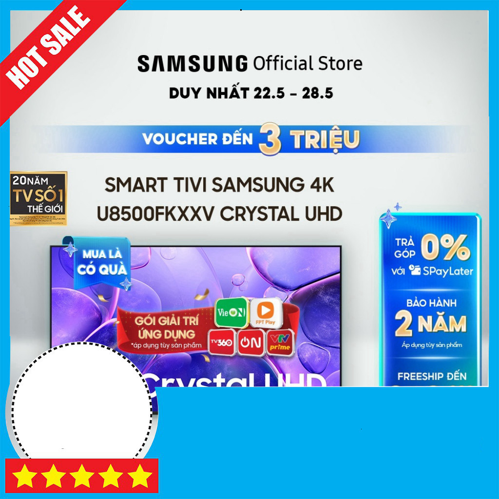Ib đặt hàng  Điện Tử UHD Samsung U8500FKXXV Tivi 4K Smarter Smart TV Tivi UHD Miễn Phí Lắp Đặt Miễn 