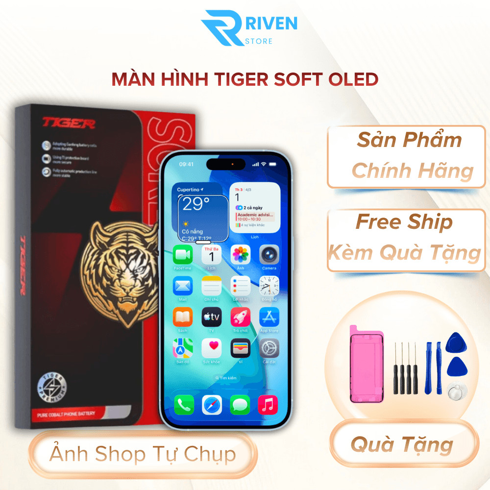 Màn Hình Tiger Soft Oled Cao Cấp ,Viền Mỏng, Bao Sàng IC , Tần Số Quét 120HZ , Bảo Hành 8 Tháng , Đầ