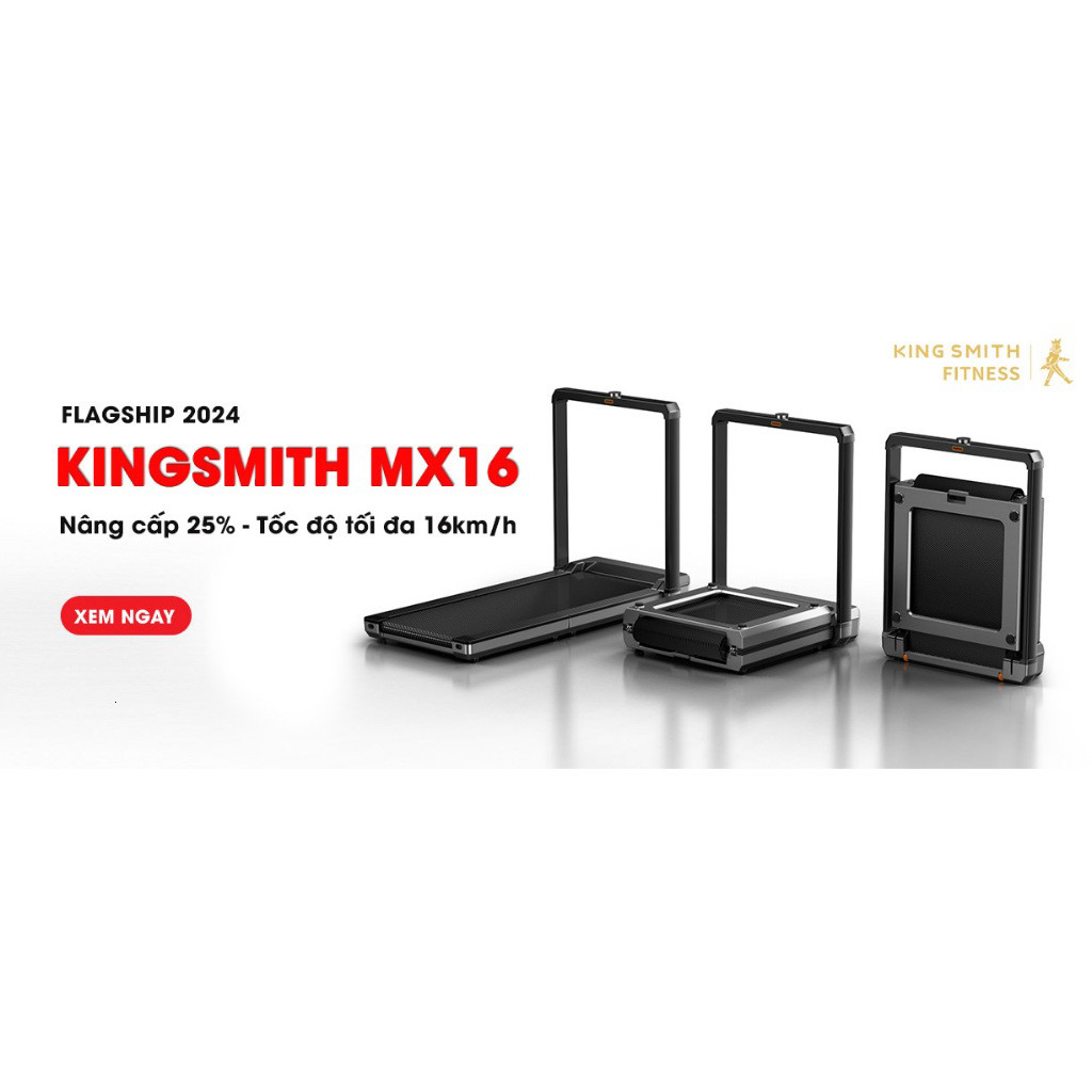 Máy Chạy Bộ Gấp Gọn KingSmith MX16 Tốc Độ Chạy 16Km/h