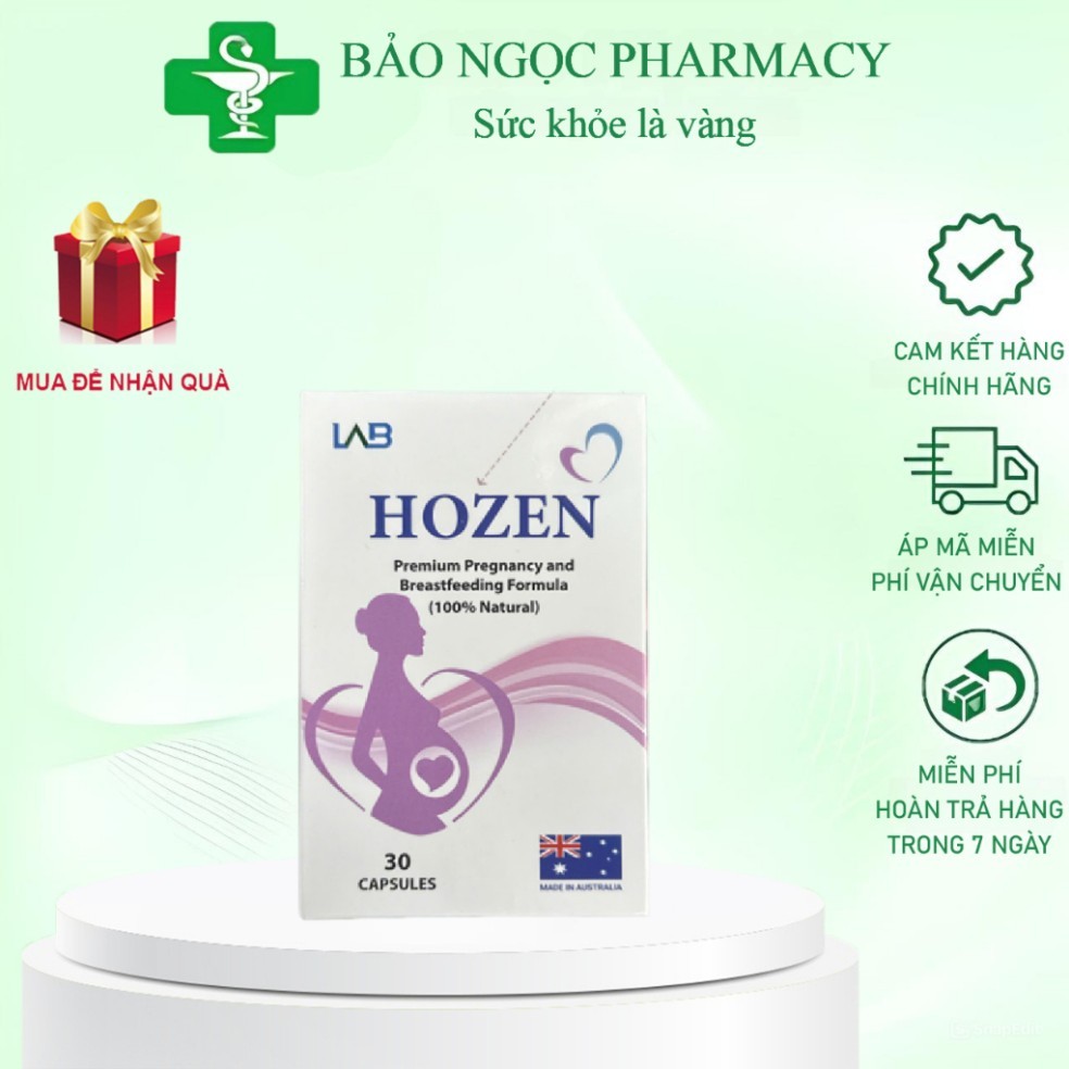 [Mẫu mới] Viên uống Hozen – Cung cấp DHA, EPA, vitamin và khoáng chất cho mẹ bầu, hỗ trợ sức khỏe th