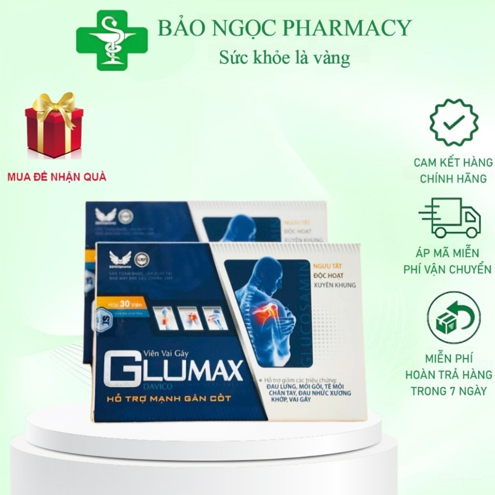 [HÀNG CHÍNH HÃNG] Viên vai gáy GLUMAX - Hỗ trợ mạnh gân cốt