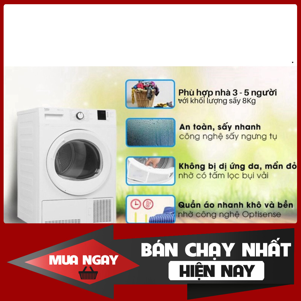 ib đặt nhanh ✔️ Máy sấy ngưng tụ Beko 8 kg DU8133GA0W  THỔ NHĨ KỲ (99.6T5)) _giao toàn quốc