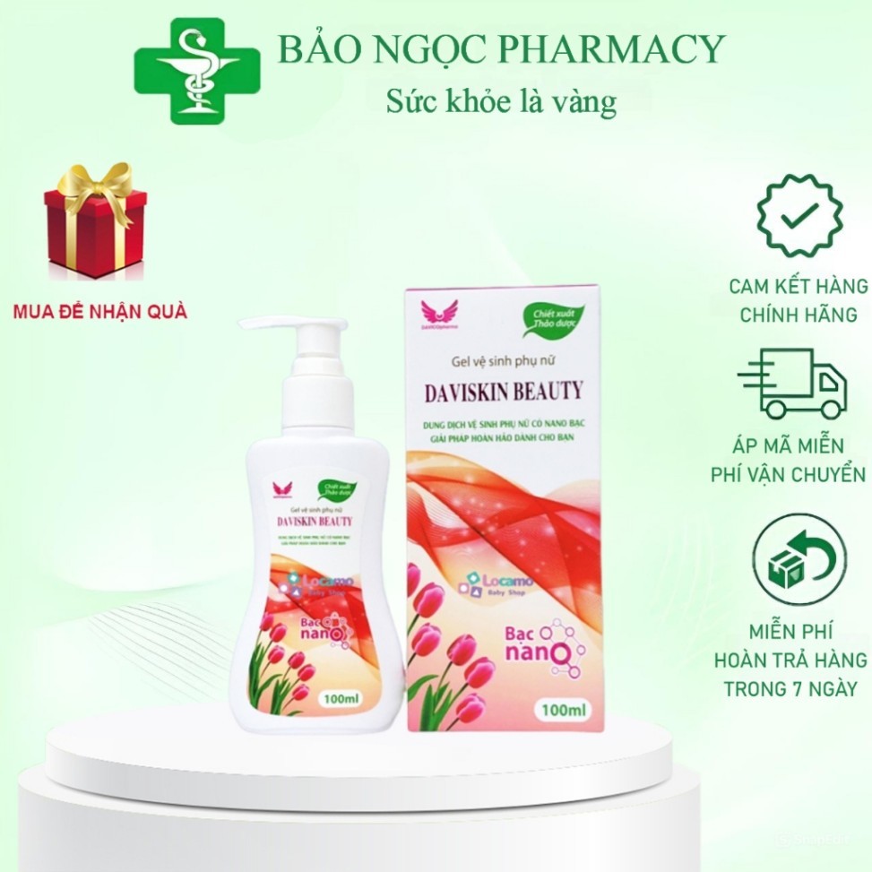 [HÀNG CHÍNH HÃNG] Dung dịch vệ sinh phụ nữ Daviskin beauty Nước rửa phụ khoa Gel vệ sinh làm sạch th