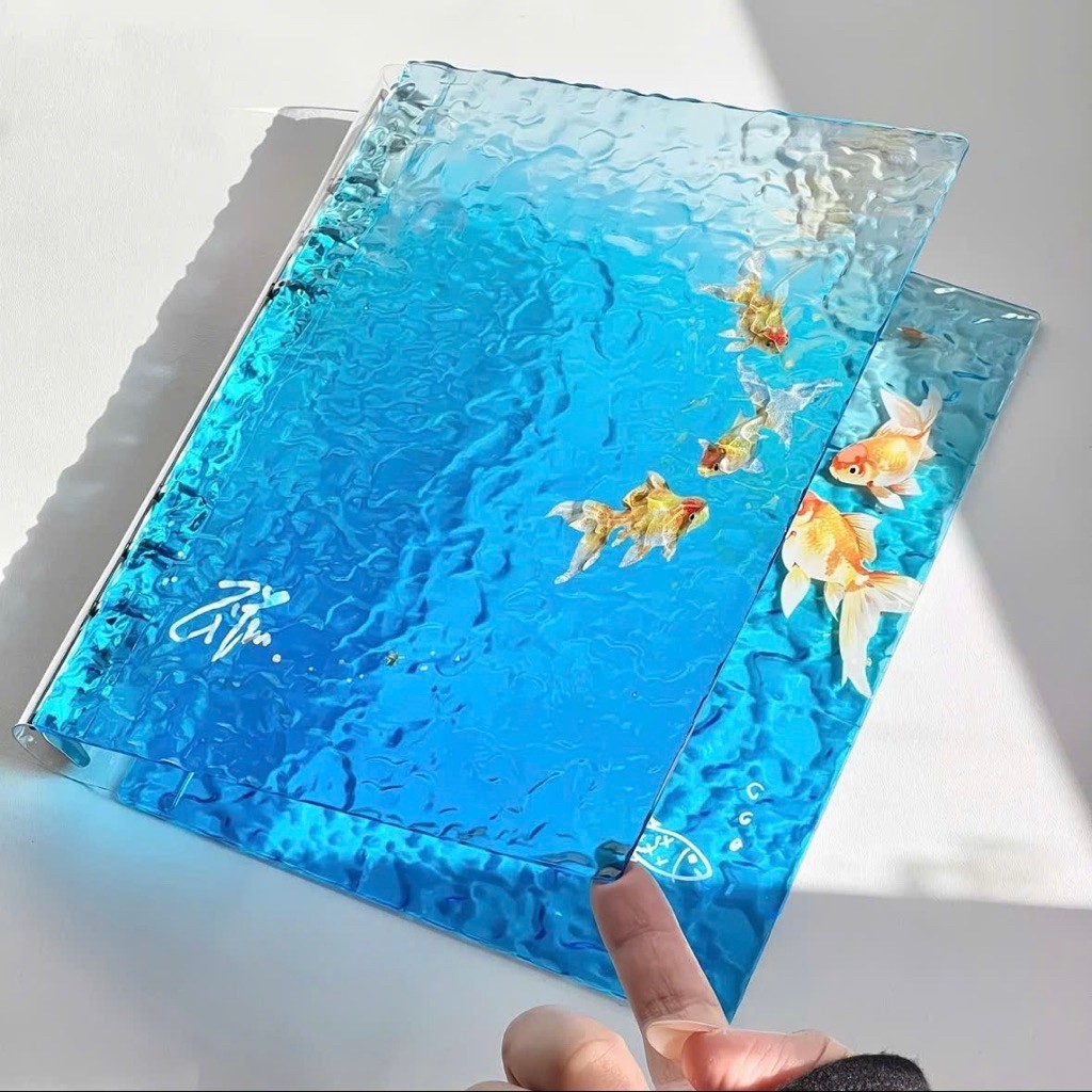 [COCOSHOP] Binder A5 Sổ Còng Đựng Card Ảnh Acrylic Sóng Biển Cá Vàng - Album Đựng Photocard 3 Inch 4