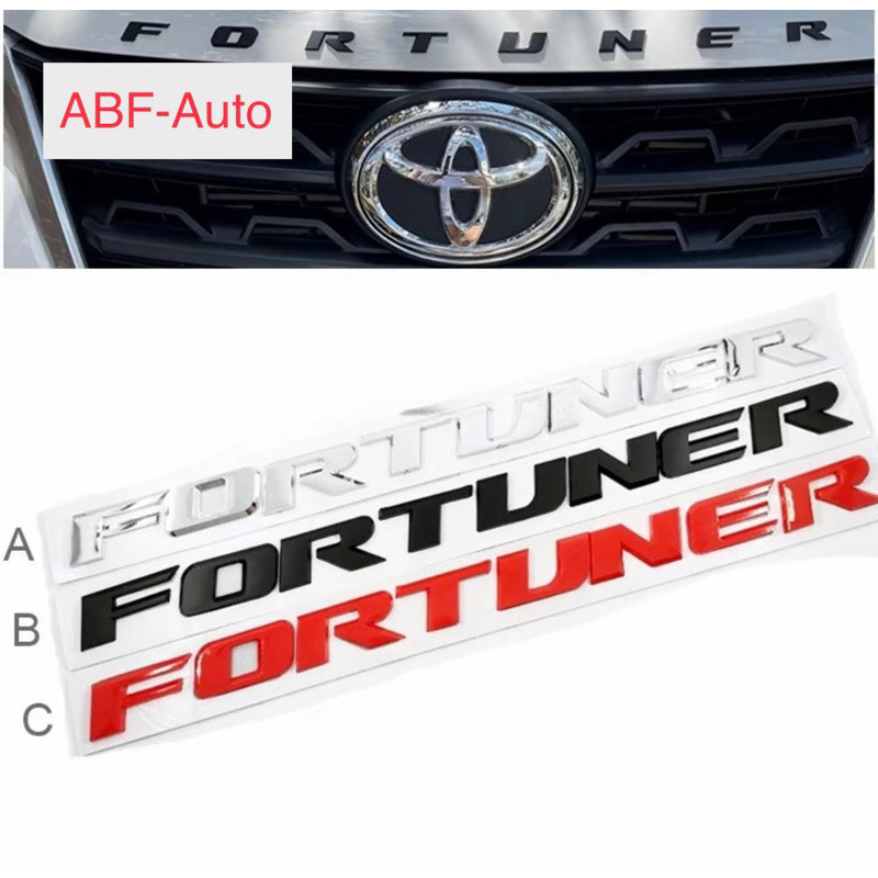 Logo Chữ Fortuner 3D Nổi Dán Trang Trí Xe Toyota Fortuner EliteX Auto