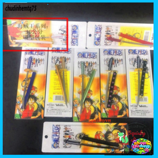 Móc Khóa Katana Zoro Law 16cm Kim Loại Không Gỉ - One Piece Collection