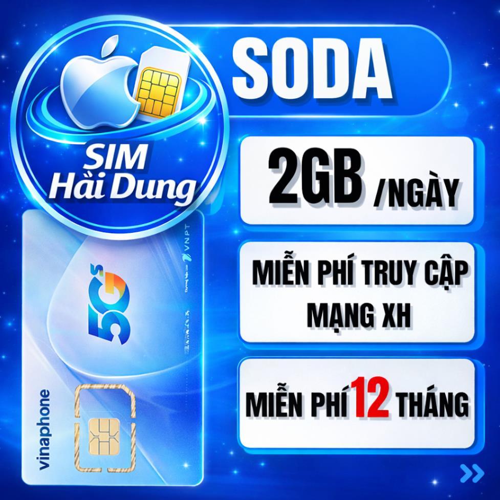 [SIÊU RẺ ] Sim Vinaphone SODA125 Ngày 2GB Miễn Phí 1 Năm - Miễn Phí Tỷ GB Titok Youtube - Sim Lắp Xe