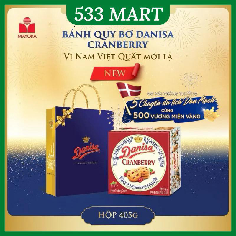 Bánh Quy Bơ Danisa Việt Quất Cranberry 405G