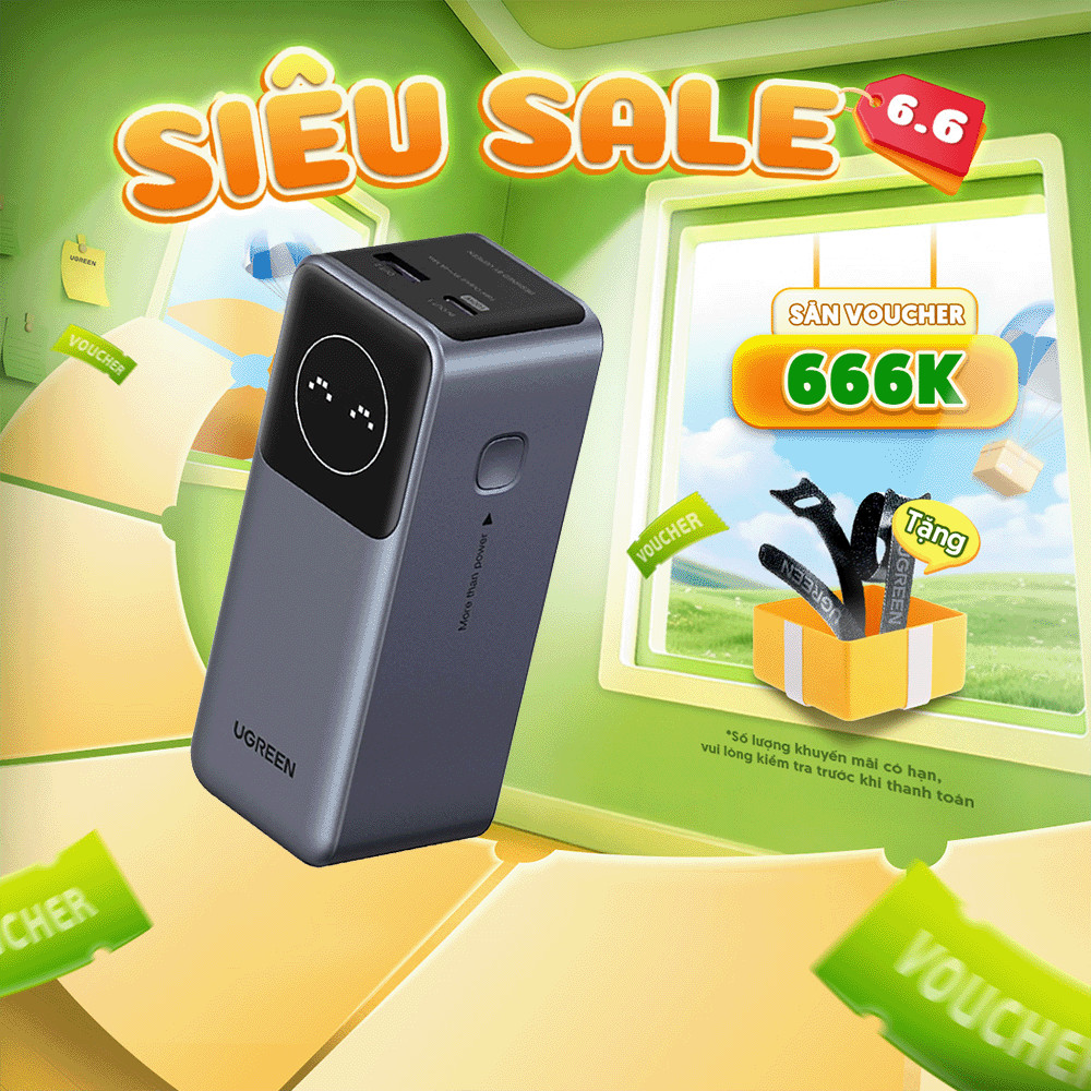 Pin sạc dự phòng Ugreen 12000mAh-20000mAh-25000mAh 100W-200W | Hỗ trợ sạc nhanh PD/QC/PPS | Bảo hành