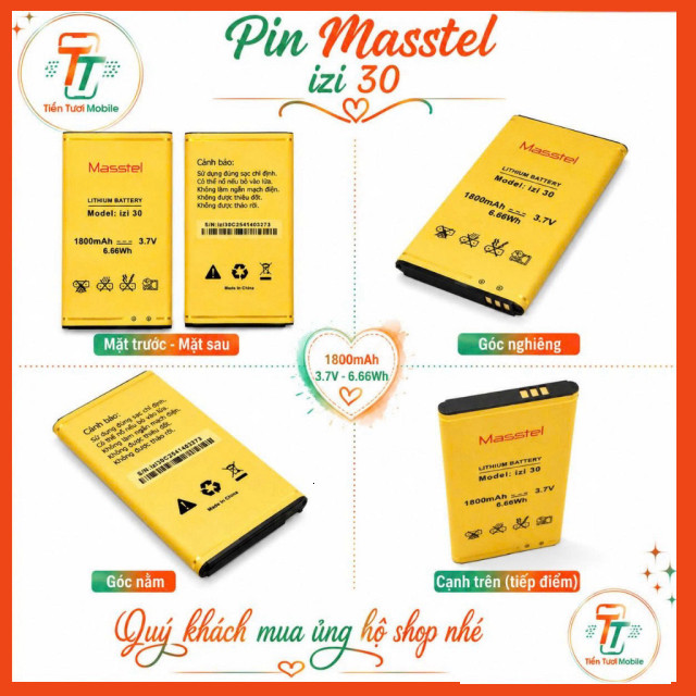 Pin Masstel iZi 30 – Dung Lượng /mới ,Minhtue666