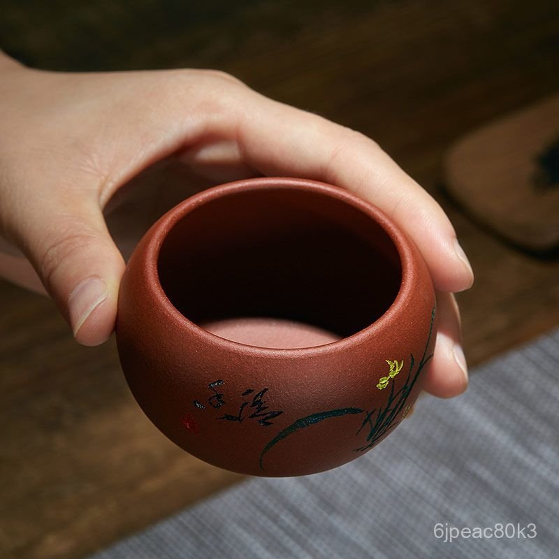 Tách trà đất sét tím Nghi Hưng, tách trà bậc thầy, tách trà kung fu cao cấp, tách trà thủ công dùng 
