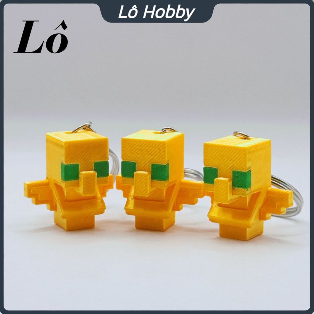 Móc Khóa Game Minecraft Totem Hồi Sinh (Totem of Undying) Phụ kiện treo balo