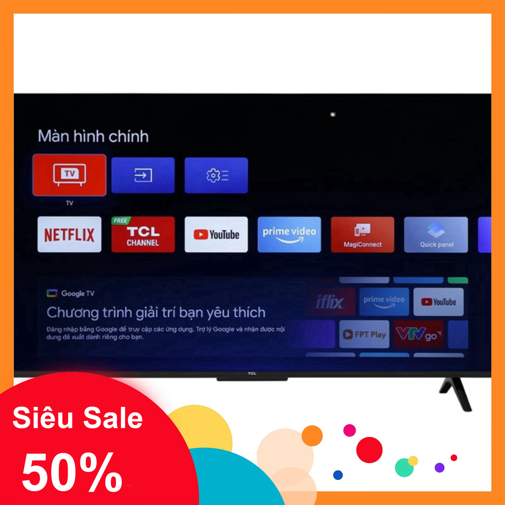 ib shop đặt nhanh✨ Google Tivi TCL 4K 65 inch 65P638 2022  Sản xuất tại VIỆT NAM _hàng mới _hàng mới