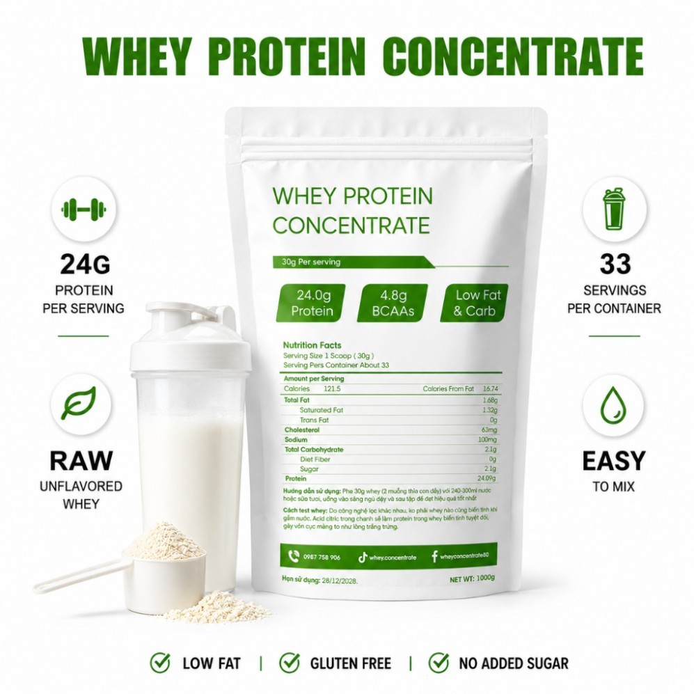 Whey Protein Concentrate 80% Protein VOLAC - Sữa bột whey cô đặc