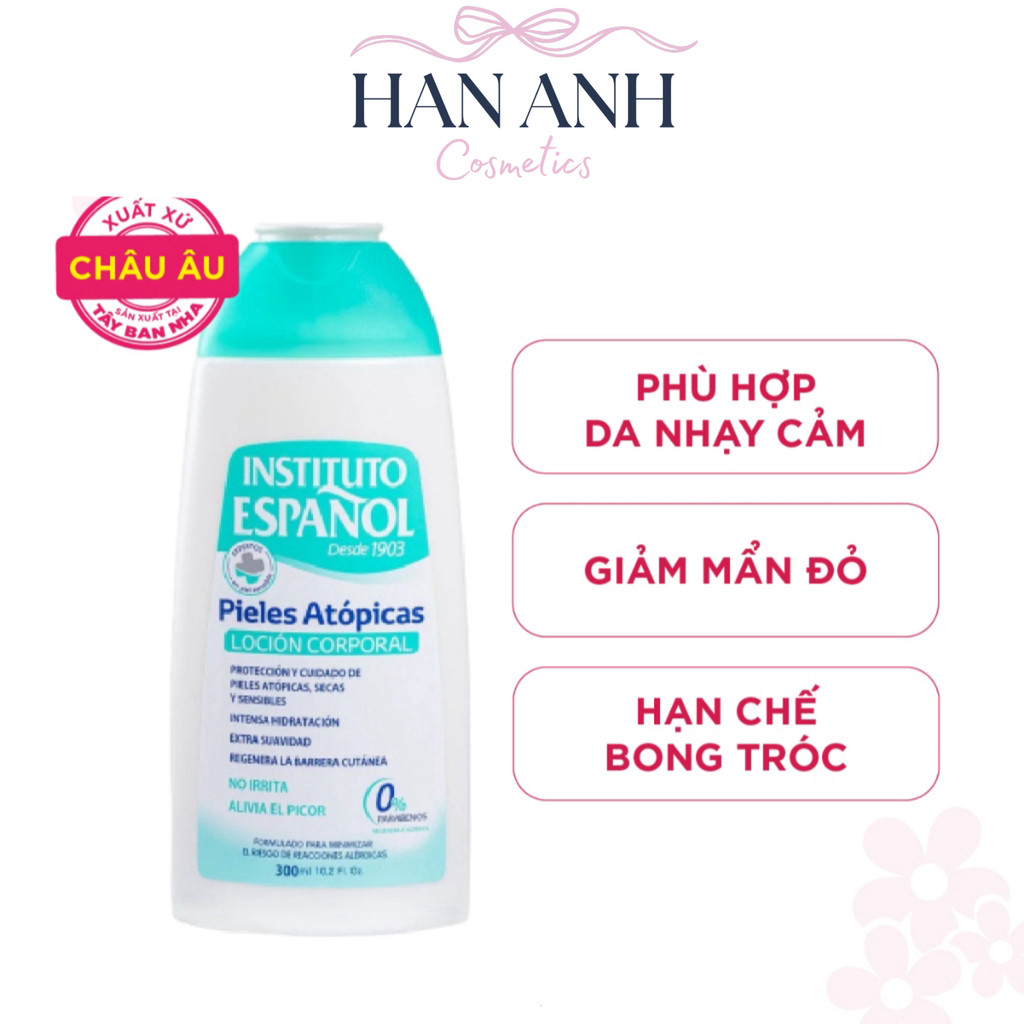 [Chính Hãng] Sữa dưỡng thể Instituto Espanol Tây Ban Nha hỗ trợ dưỡng ẩm và làm dịu da Pieles Atopic