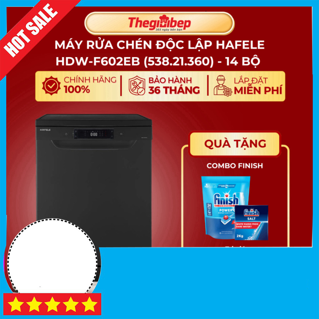 IB đặt hàng  Máy Rửa Chén Độc Lập Hafele HDW-F602EB Công Nghệ Cao Miễn phí lắp đặt