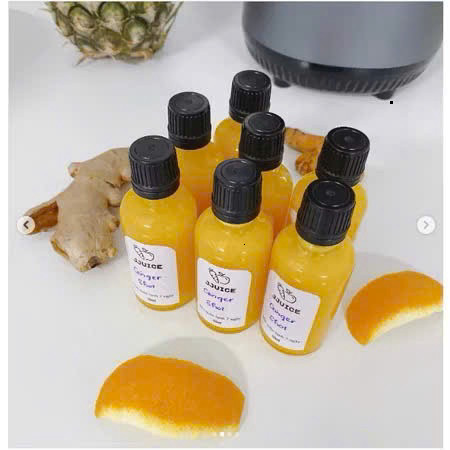 Combo Chai Lọ Thủy Tinh Ginger Shot Loại 30ml Trong Suốt Đựng Ginger Shot Nước Ép Gừng, Detox