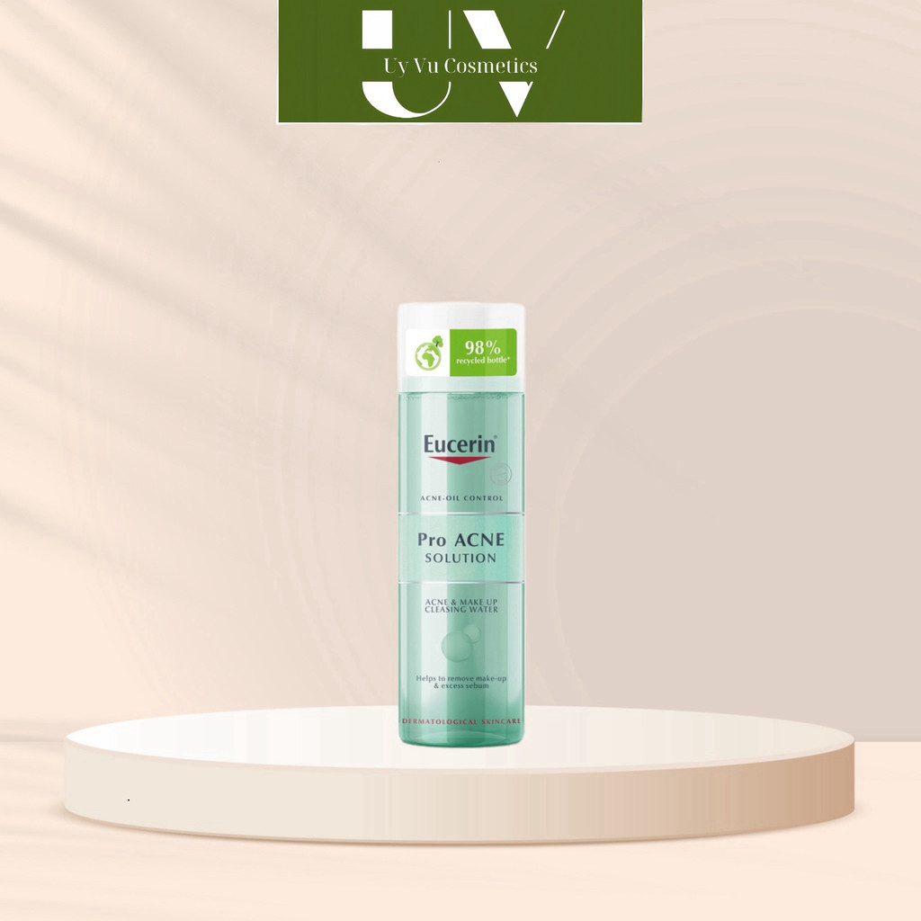 Tẩy trang Eucerin Pro ACNE Solution Acne & Make-up Cleansing Water 200ml [Nhập Khẩu Chính Hãng]