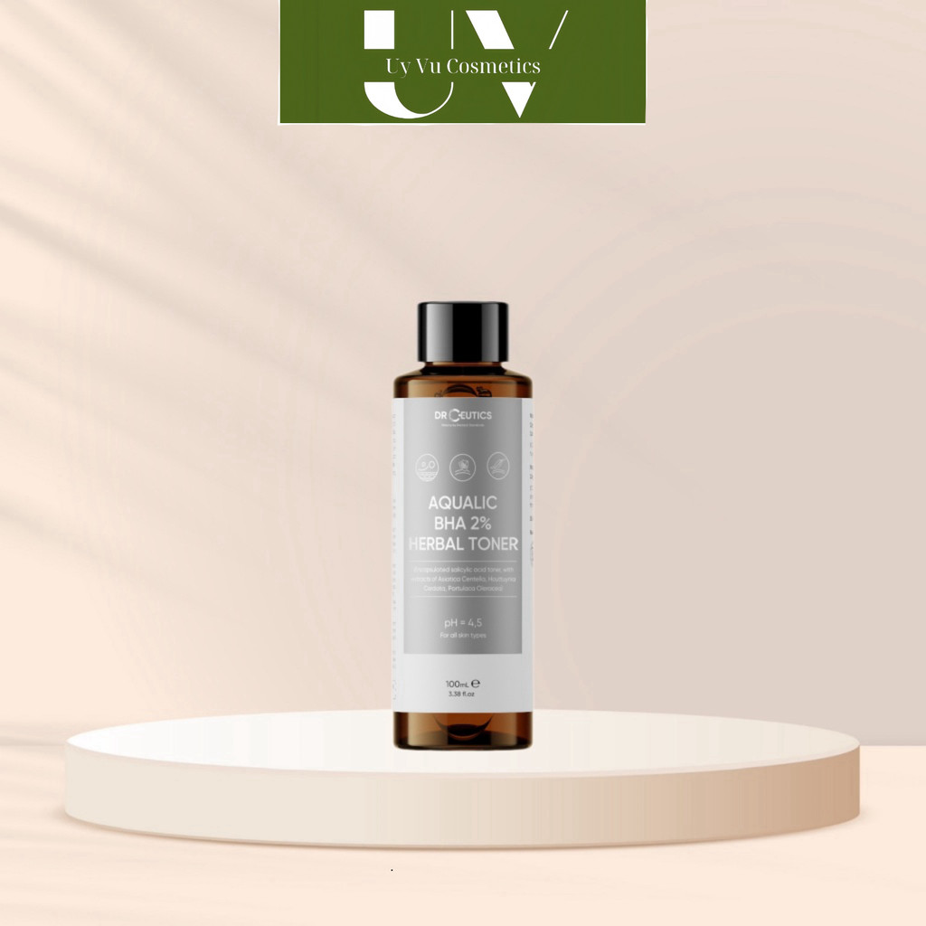 Nước hoa hồng DrCeutics Aqualic BHA 2% Herbal Toner