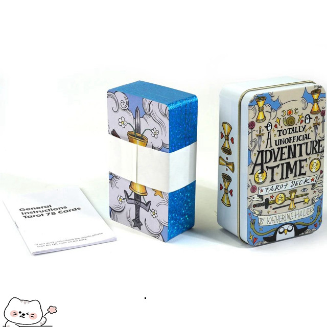 Bộ Bài Tarot Mạ Vàng Adventure Time Cân Bề Mặt Hỗ Trợ Bói Mới