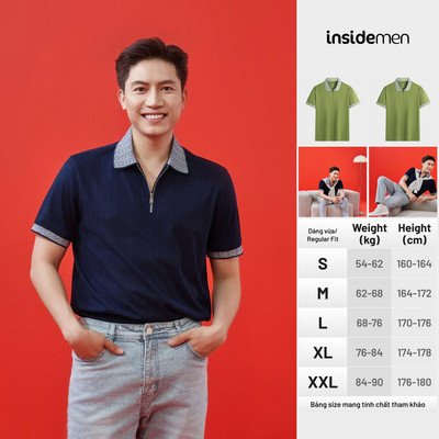 Áo Polo Nam Ngắn Tay Co Giãn Bền Màu Insidemen Casual IPS195AS0