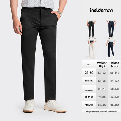 Quần Kaki Dài Nam INSIDEMEN Form Suông Vừa Regular Fit 6KK0480Z