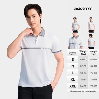 Insidemen Áo Polo Nam Slim Fit Phong cách hiện đại trẻ trung IPS127AS2