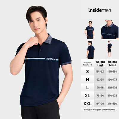 Insidemen Áo Polo Nam Slim Fit Phong cách hiện đại và trẻ trung IPS128AS2