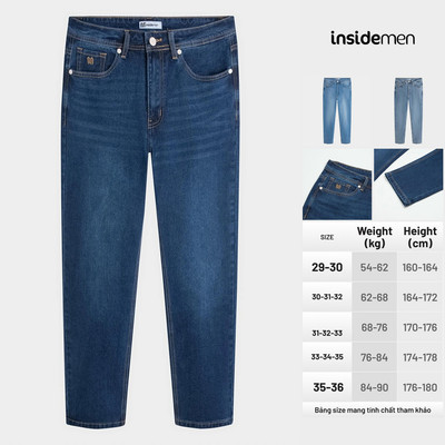Quần Jeans Dài Nam INSIDEMEN Dáng Ôm Form Slim IJN0390Z
