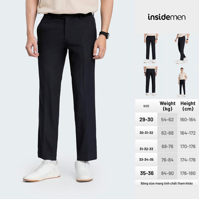 Quần Âu Nam Công Sở INSIDEMEN Thời Trang Thanh Lịch Regular fit ITR03803