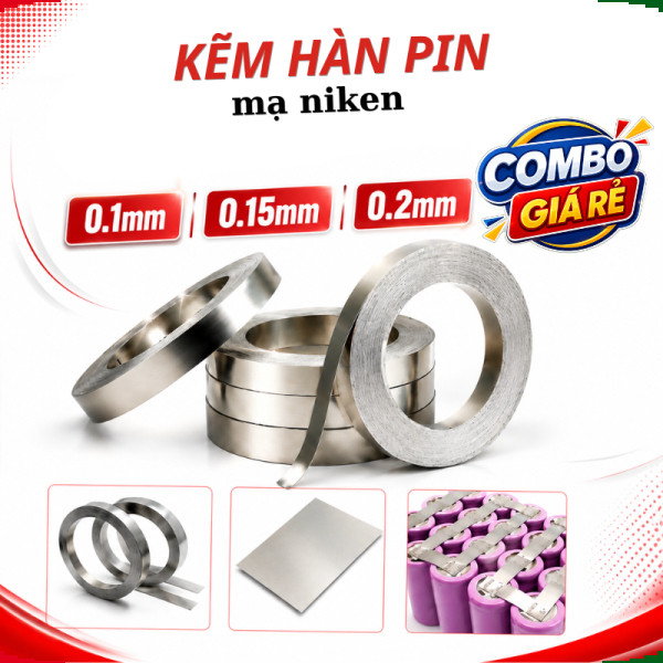 [Giá sỉ] (10 mét) Kẽm đơn hàn cell pin mạ Niken