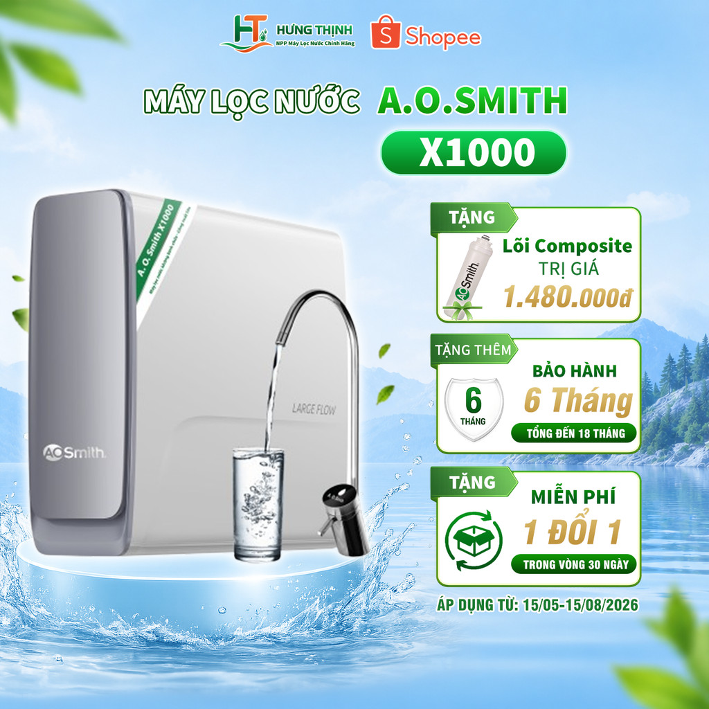 Máy Lọc Nước Đặt Gầm A. O. Smith X1000 [NEW] -chính hãng- Hưng Thịnh