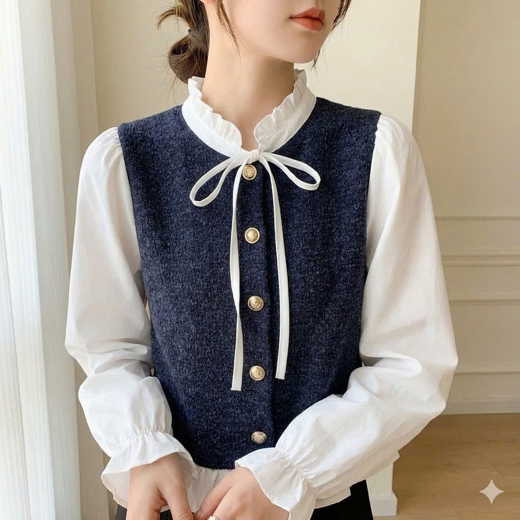 Áo Sơ Mi Nữ Cổ Bèo Thắt Nơ Xinh Xắn Kiểu Dáng Trẻ Trung Đủ Size Từ 40 Đến 75kg Mẹ Sam 24h - H.81 | BigBuy360 - bigbuy360.vn