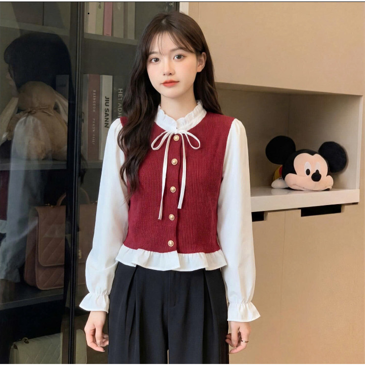 Áo Sơ Mi Nữ Cổ Bèo Thắt Nơ Xinh Xắn Kiểu Dáng Trẻ Trung Đủ Size Từ 40 Đến 75kg Mẹ Sam 24h - H.81 | BigBuy360 - bigbuy360.vn