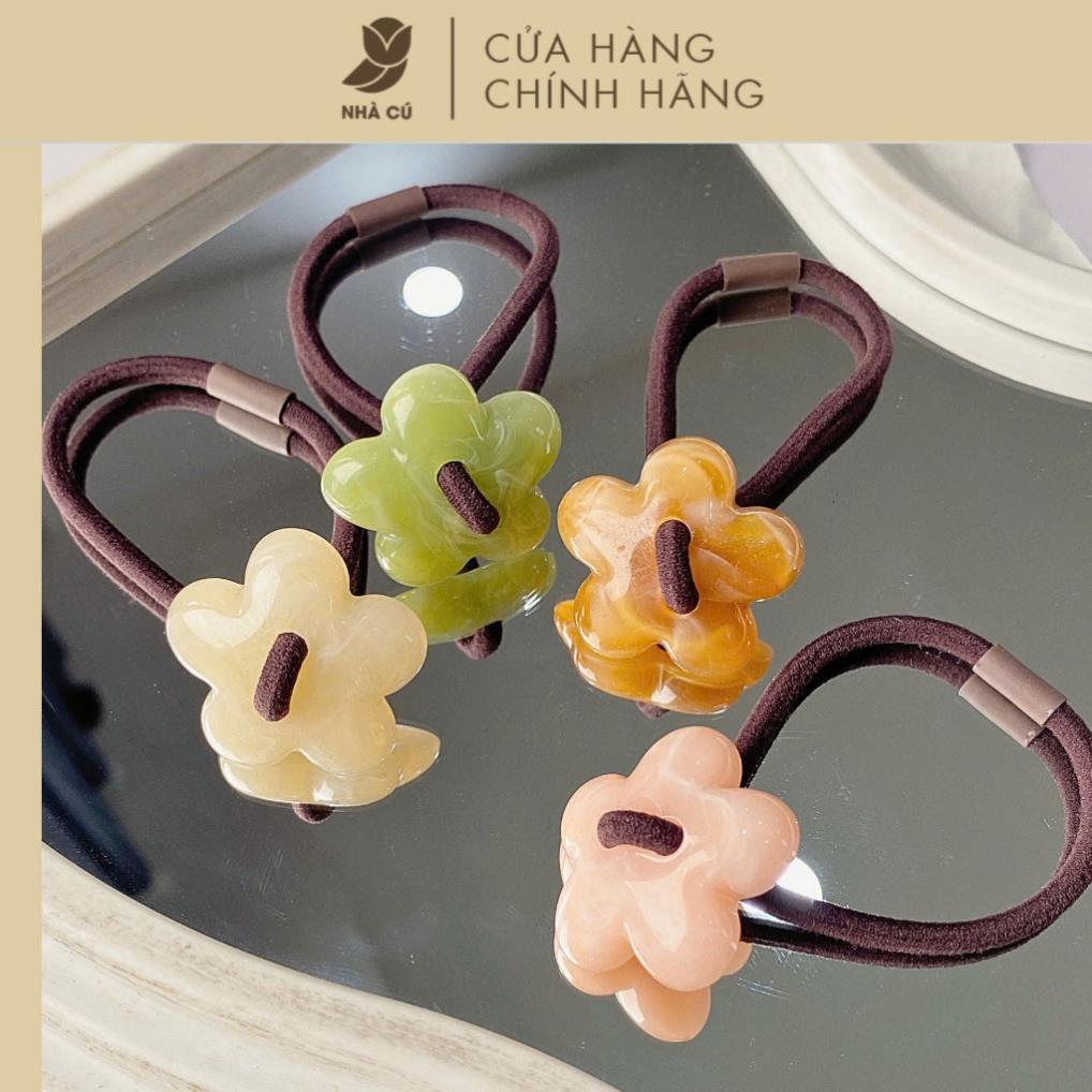 Dây Cột Tóc Hình Hoa NHÀ CÚ Dây Buộc Co Giãn Phong Cách Hàn Quốc Dễ Thương Hot Trend 6177