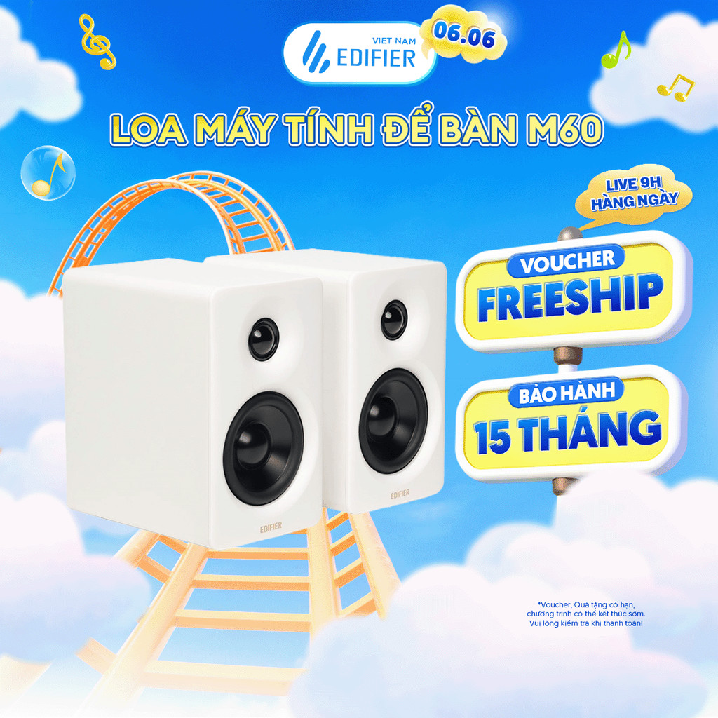Loa Máy Tính Để Bàn EDIFIER M60 | Công suất 66W | Thiết Kế Nhỏ Gọn | Chạm Điều Khiển | Bảo Hành 15 T