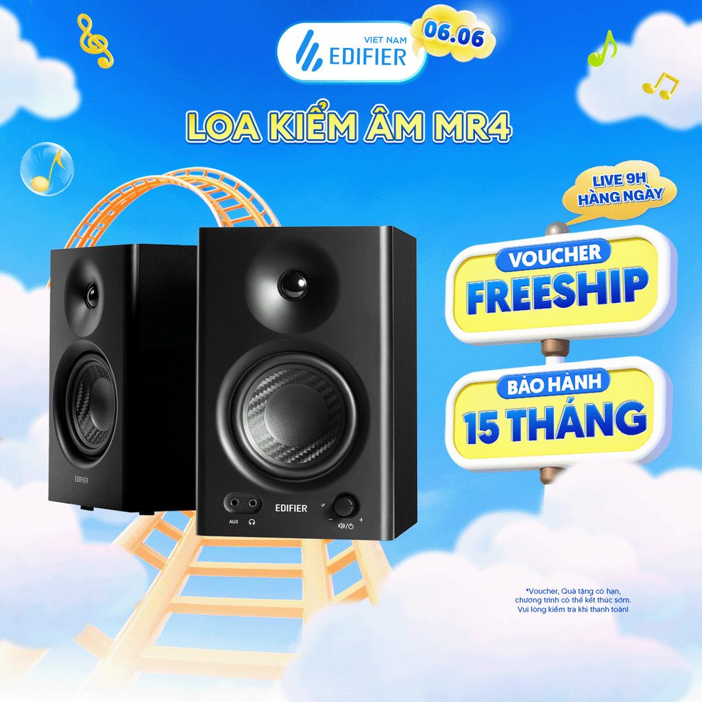 Loa Kiểm Âm Chuẩn Studio EDIFIER MR4/MR3/MR5 42W - Công nghệ DSP/ADC Cho Âm Cao Chi Tiết - Chế Độ Ké