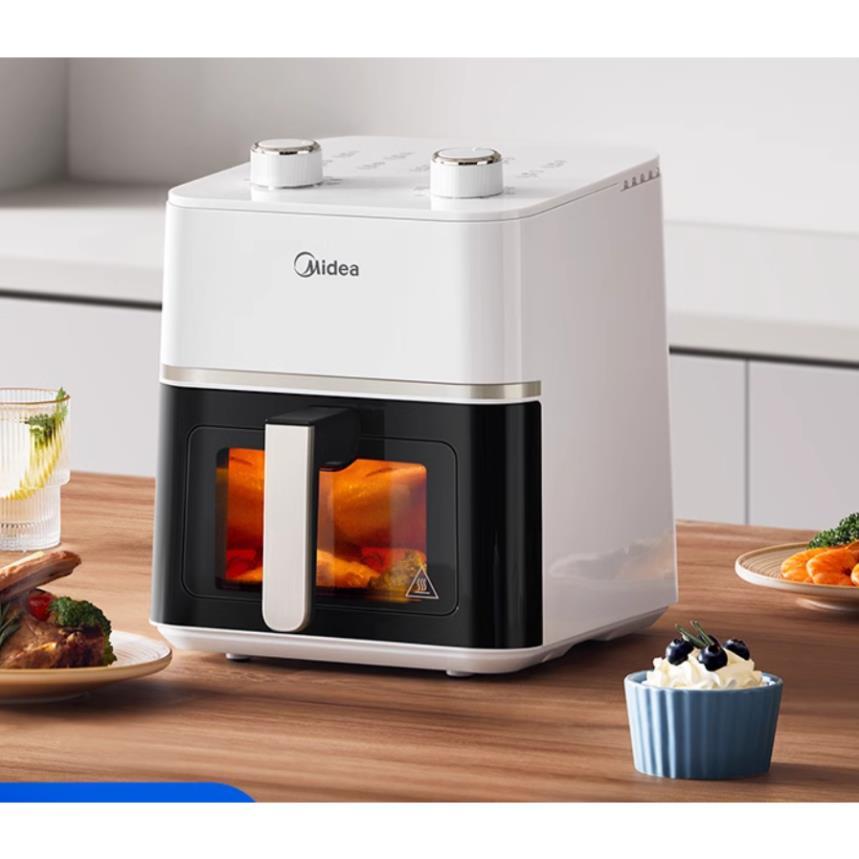 Midea Nồi Chiên Không Dầu Air Fryer Home 2024 Mới Có Thể Nhìn Thấy Flip-Free Công Suất Lớn Nồi Chiên