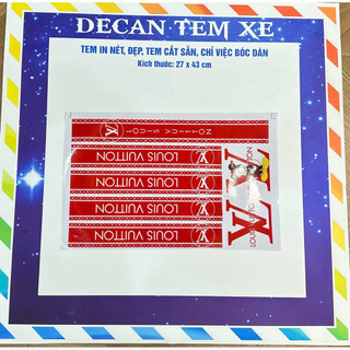 [KTX] Tem dán xe điện LV đỏ nâu cho K1, VC, V1, 3 lớp, không ảnh hưởng màu sơn xe