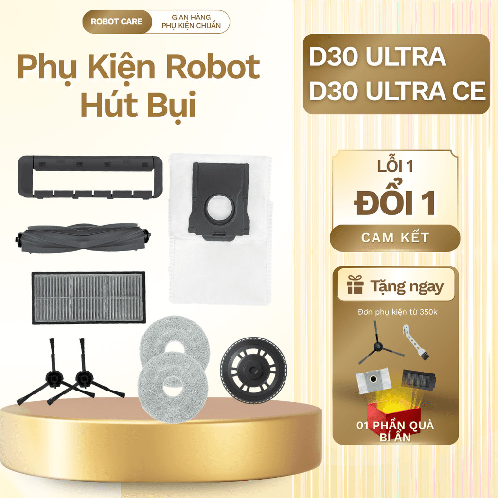 Phụ kiện thay thế robot hút bụi Dreame D30 Ultra, D30 Ultra CE - Phụ kiện robot D30 ultra, D30 Ultra