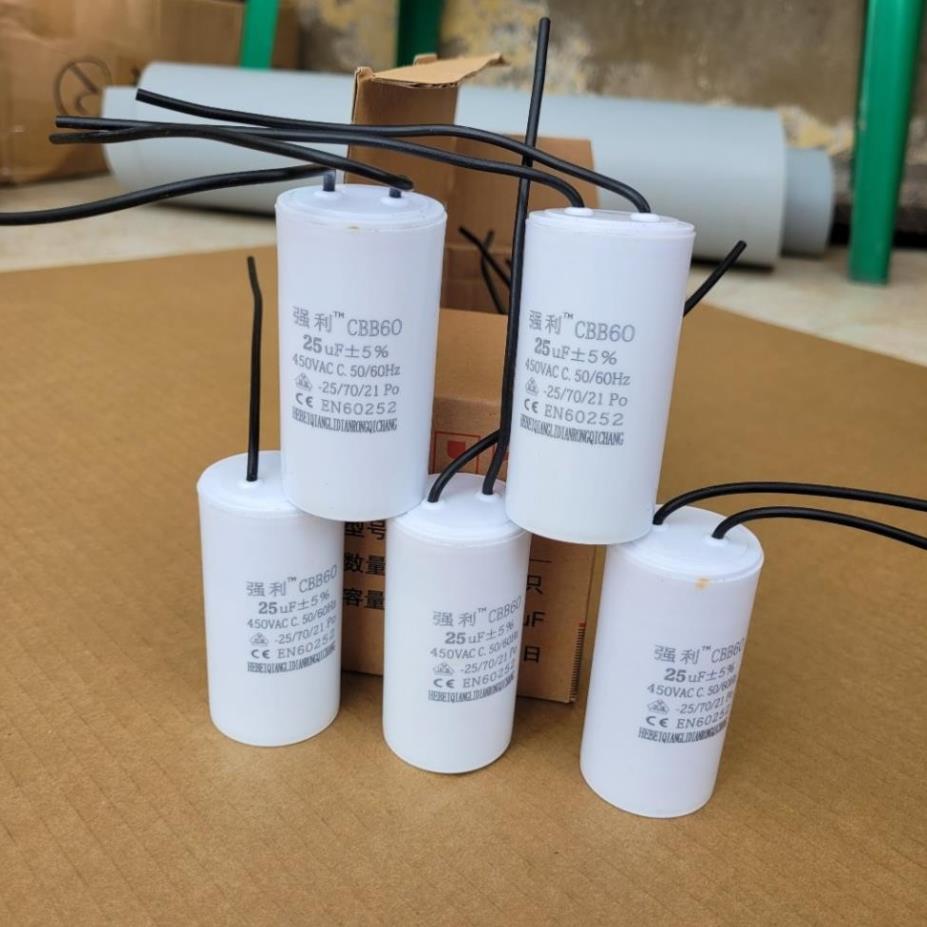Tụ khởi động CBB60, Tu Điện động cơ, Tụ điện bơm nước Cbb60 4UF 6UF 8UF...40UF 450VAC